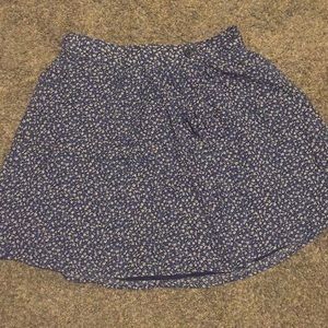 Blue skirt with white flowers